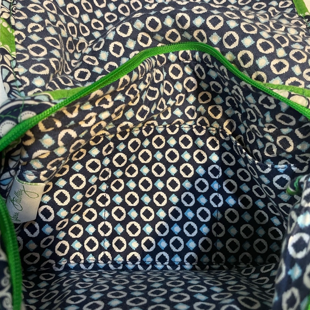 Vera Bradley Green and Blue Patterned Crossbody Bag - Picture 9 of 11